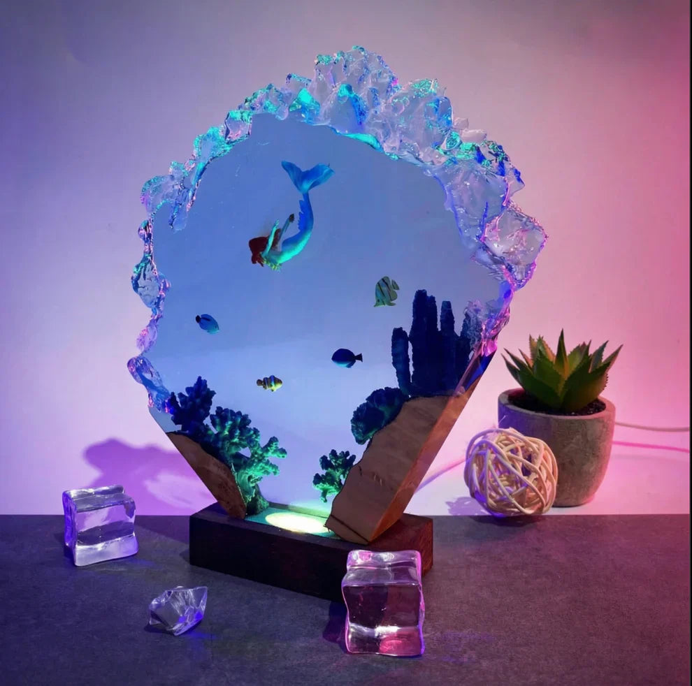 The little mermaid Resin Lamp