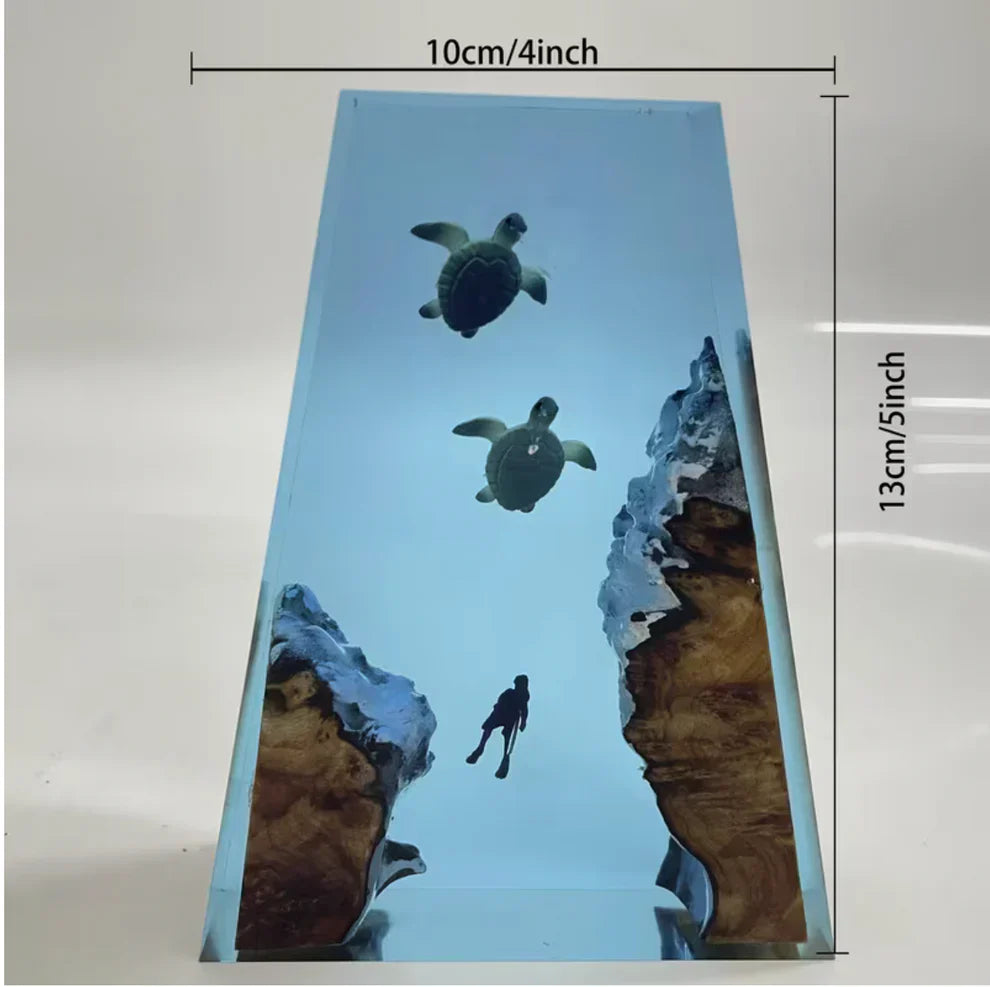 Turtle Resin Lamp