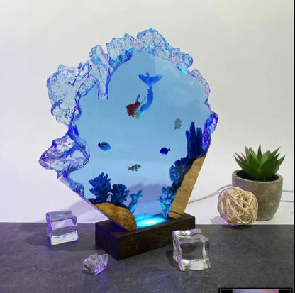 The little mermaid Resin Lamp