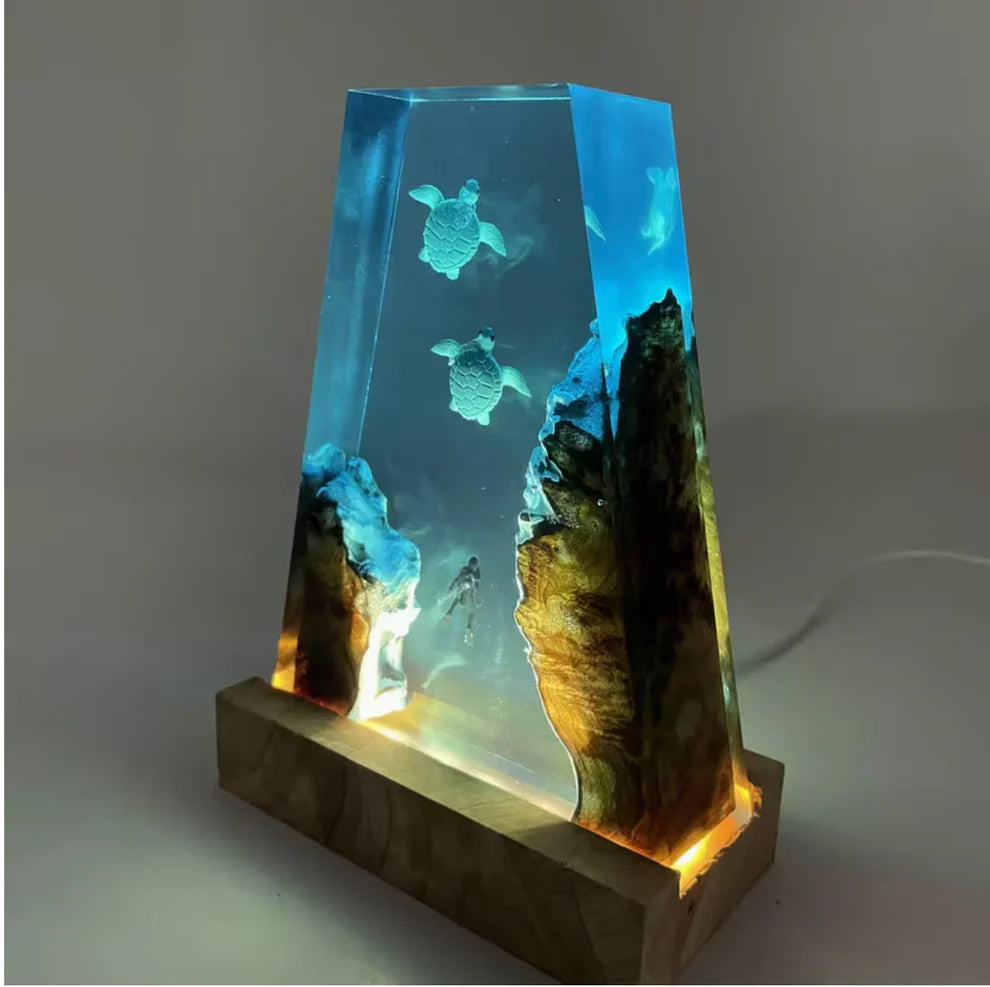 Turtle Resin Lamp